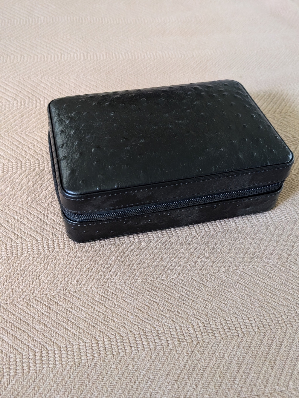 Black Men's Travel Cigar Case